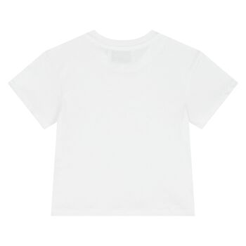 Younger Boys White Logo T-Shirt