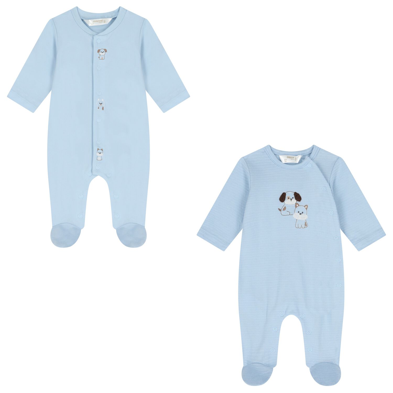 Baby Boys Blue Babygrow ( 2-Pack ), 1, hi-res