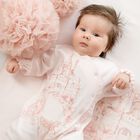 Baby Girls Pink Castle Babygrow, 1, hi-res