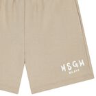 Beige Logo Shorts, 2, hi-res