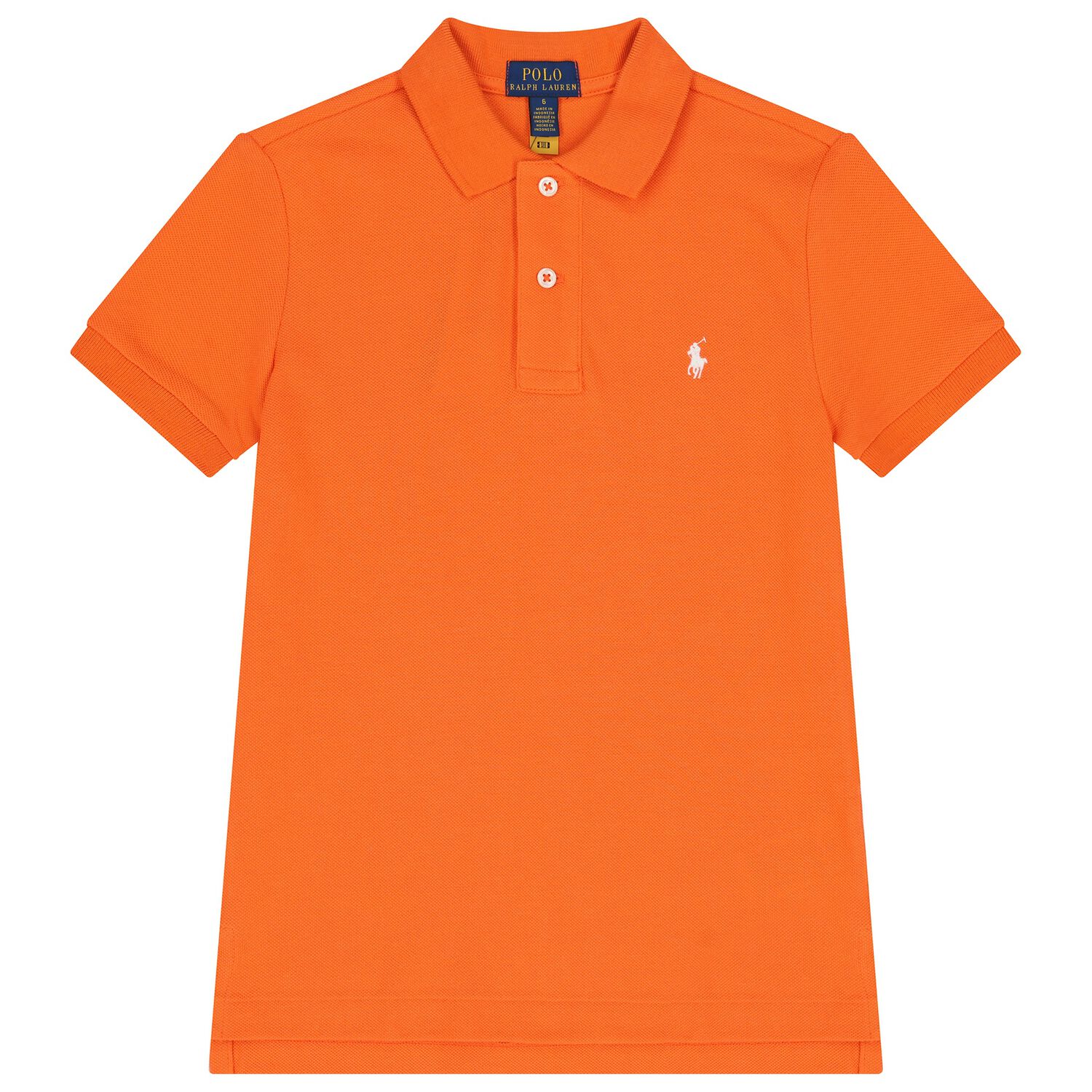 Boys Orange Logo Polo Shirt, 1, hi-res