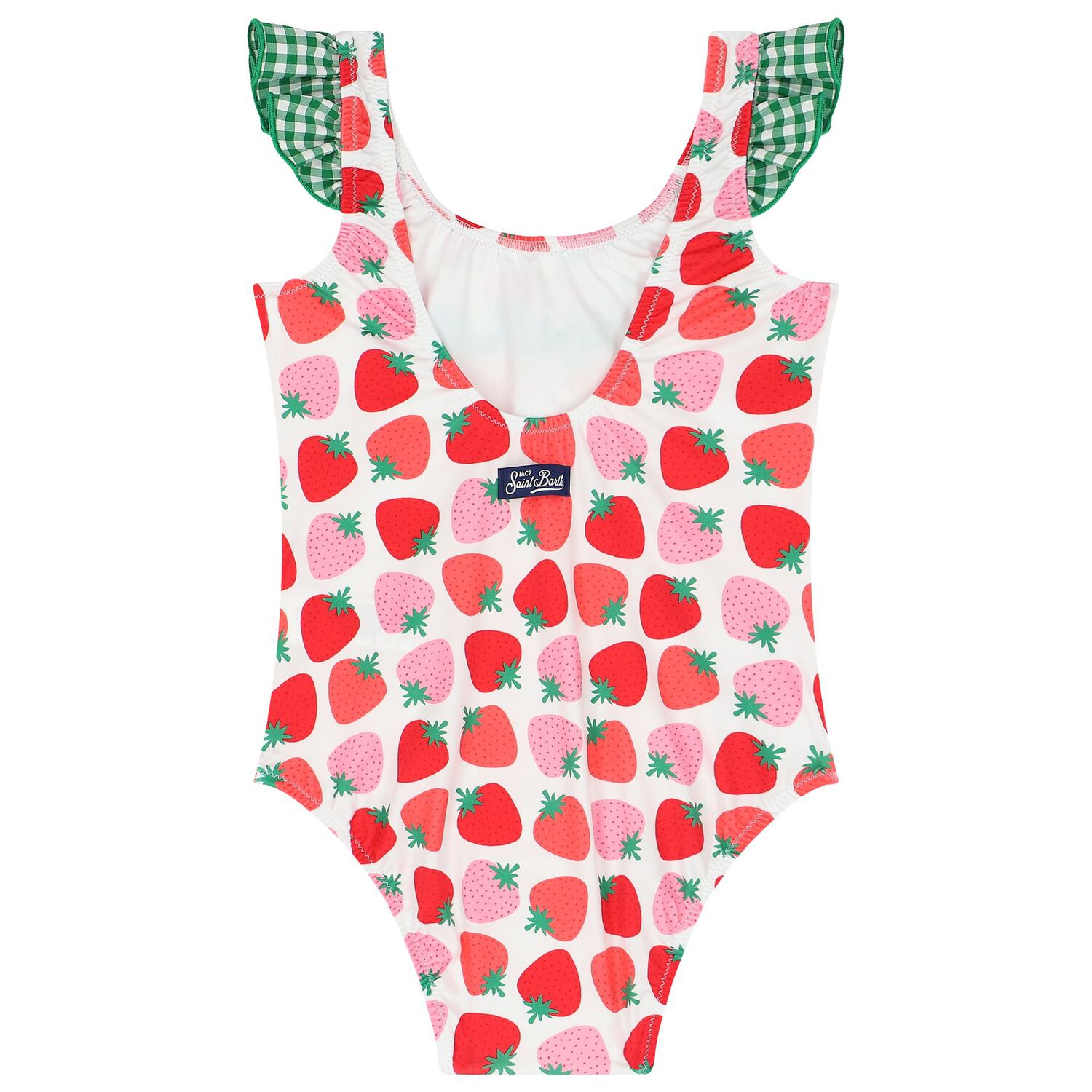 Girls Strawberry Print Swimsuit, 1, hi-res image number null