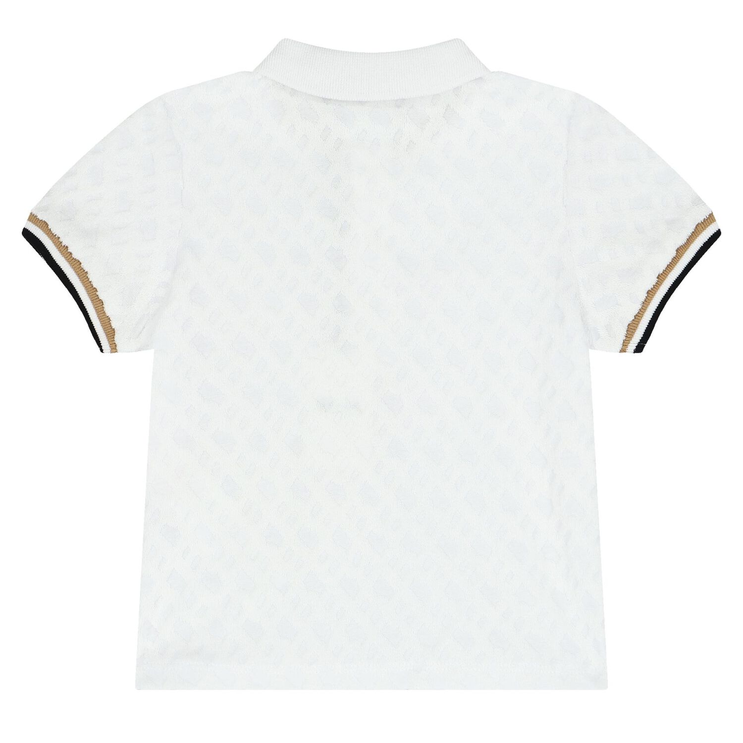 Baby Boys White & Beige Logo Shorts Set, 1, hi-res