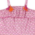 Girls Pink Ruffled Flower Printed Top, 1, hi-res