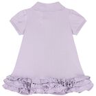 Baby Girls Purple Logo Dress, 1, hi-res