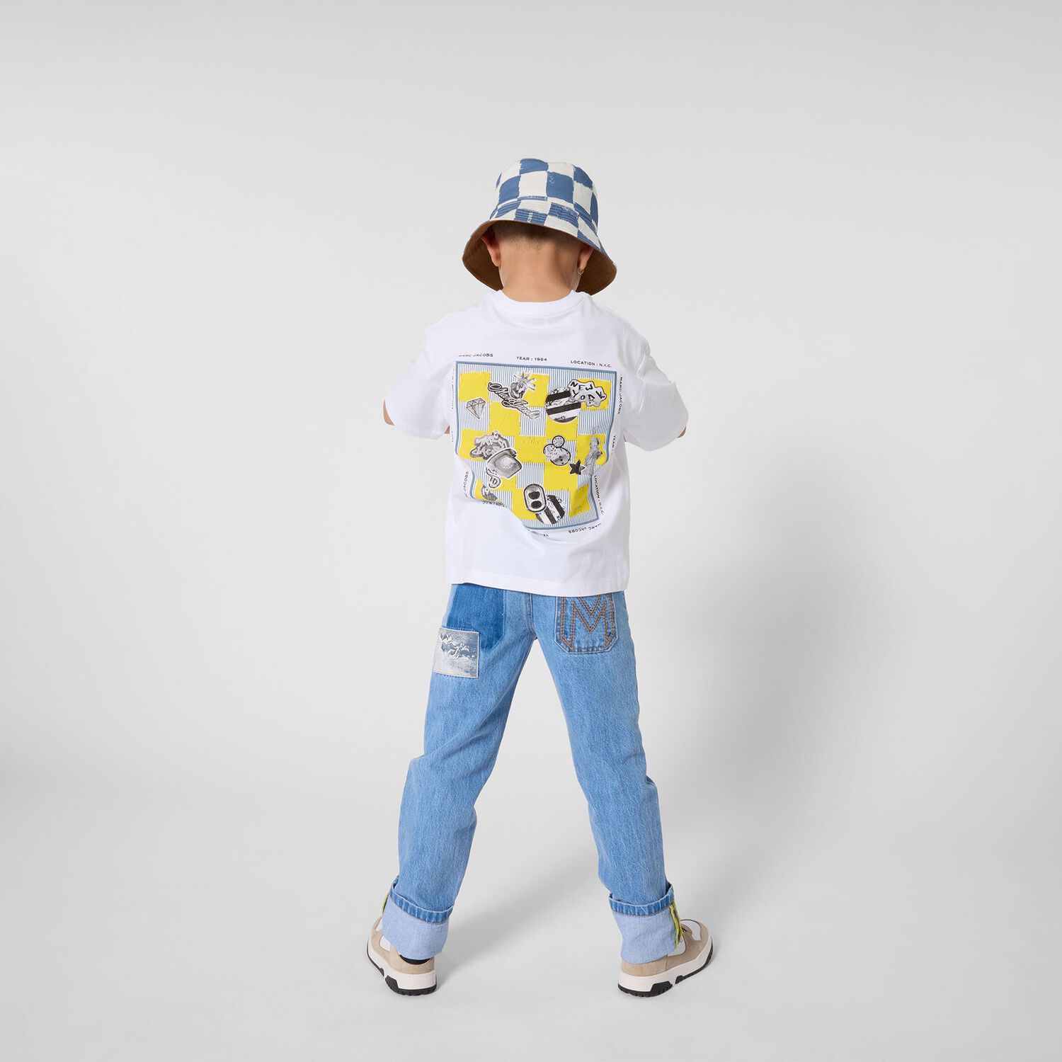 Boys White Logo T-Shirt, 1, hi-res
