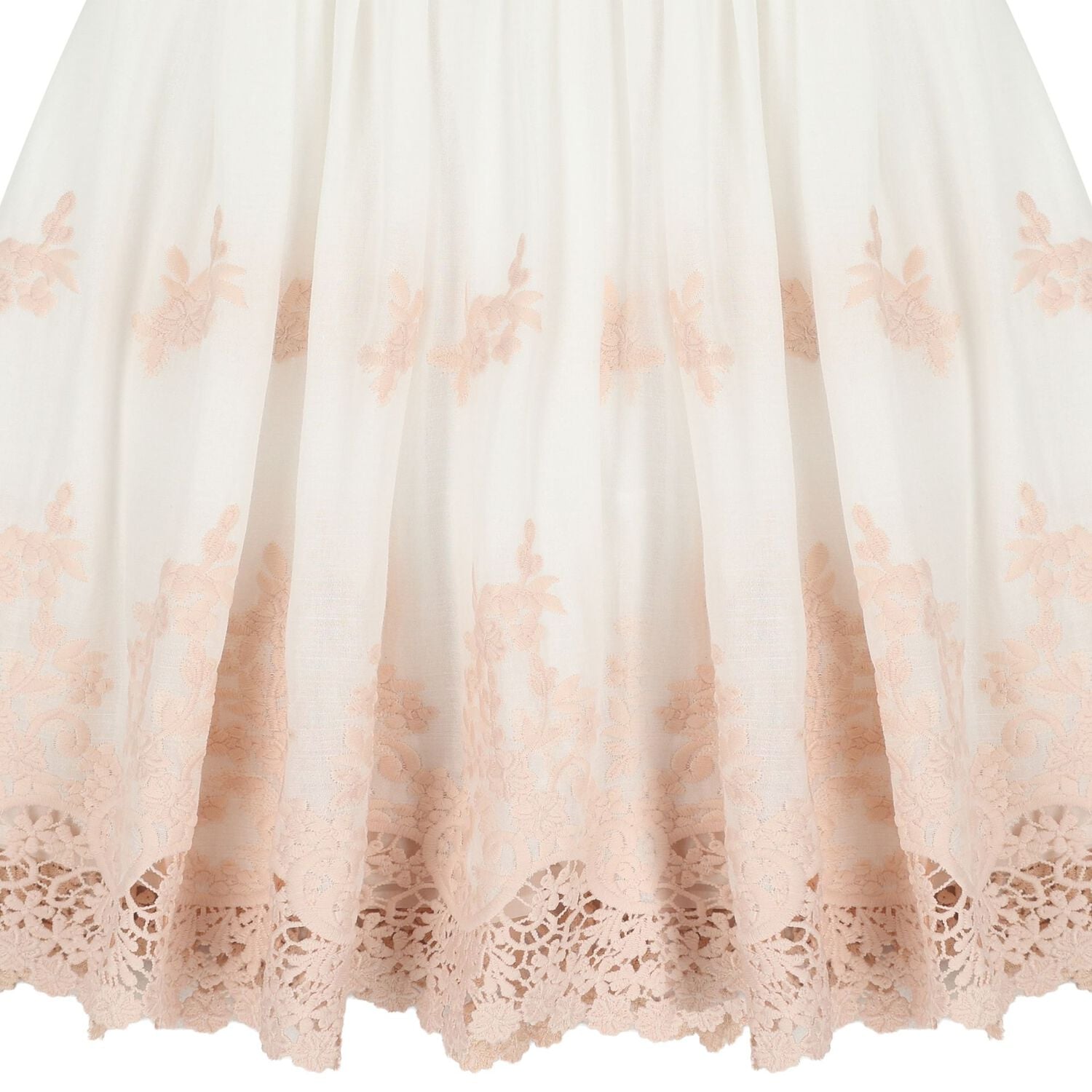 Girls White & Pink Floral Dress , 2, hi-res