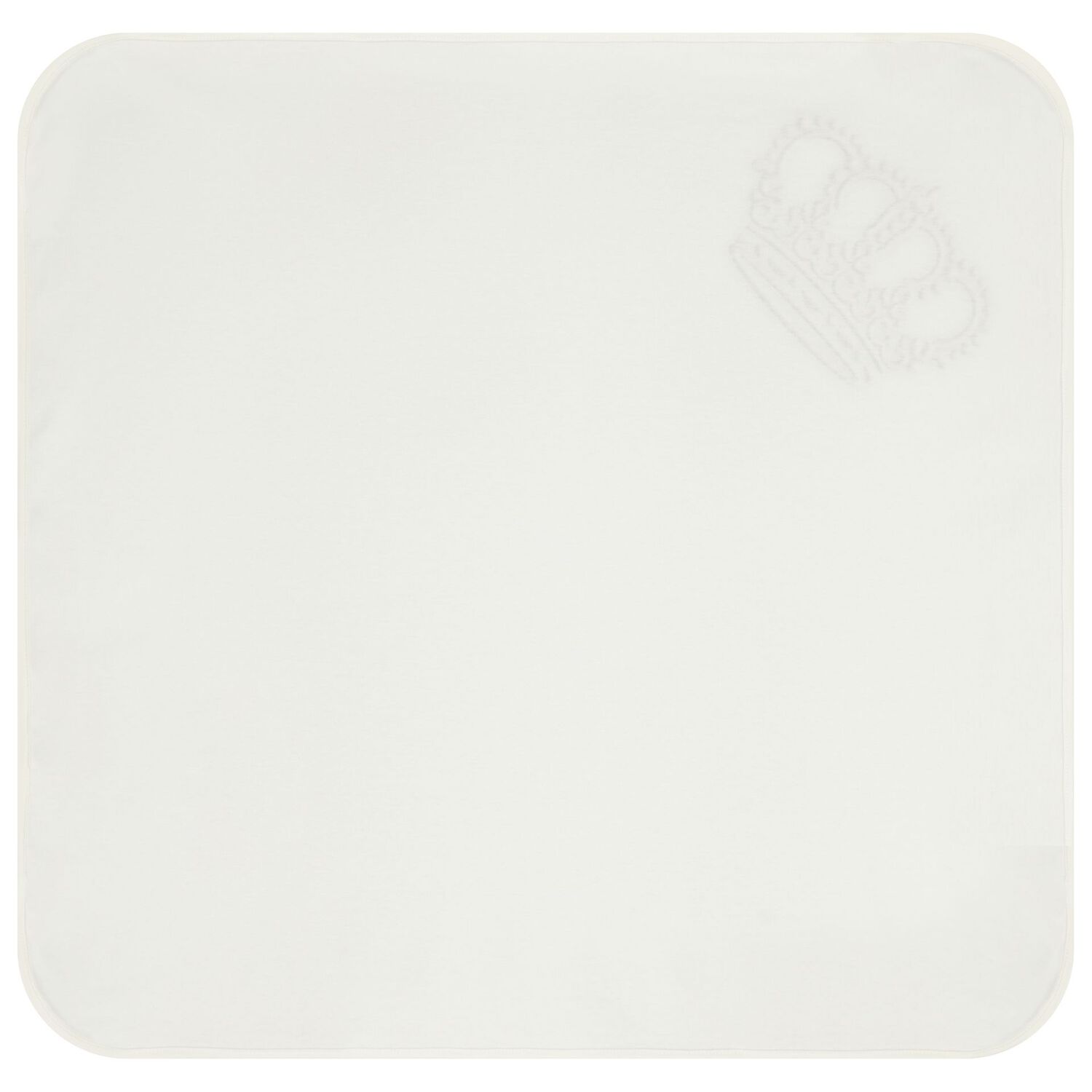 طقم بطانية و قبعة أولاد بشعار تاج باللون العاجي, 1, hi-res image number null