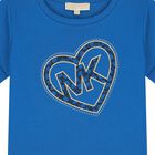 Girls Blue Logo T-Shirt, 1, hi-res