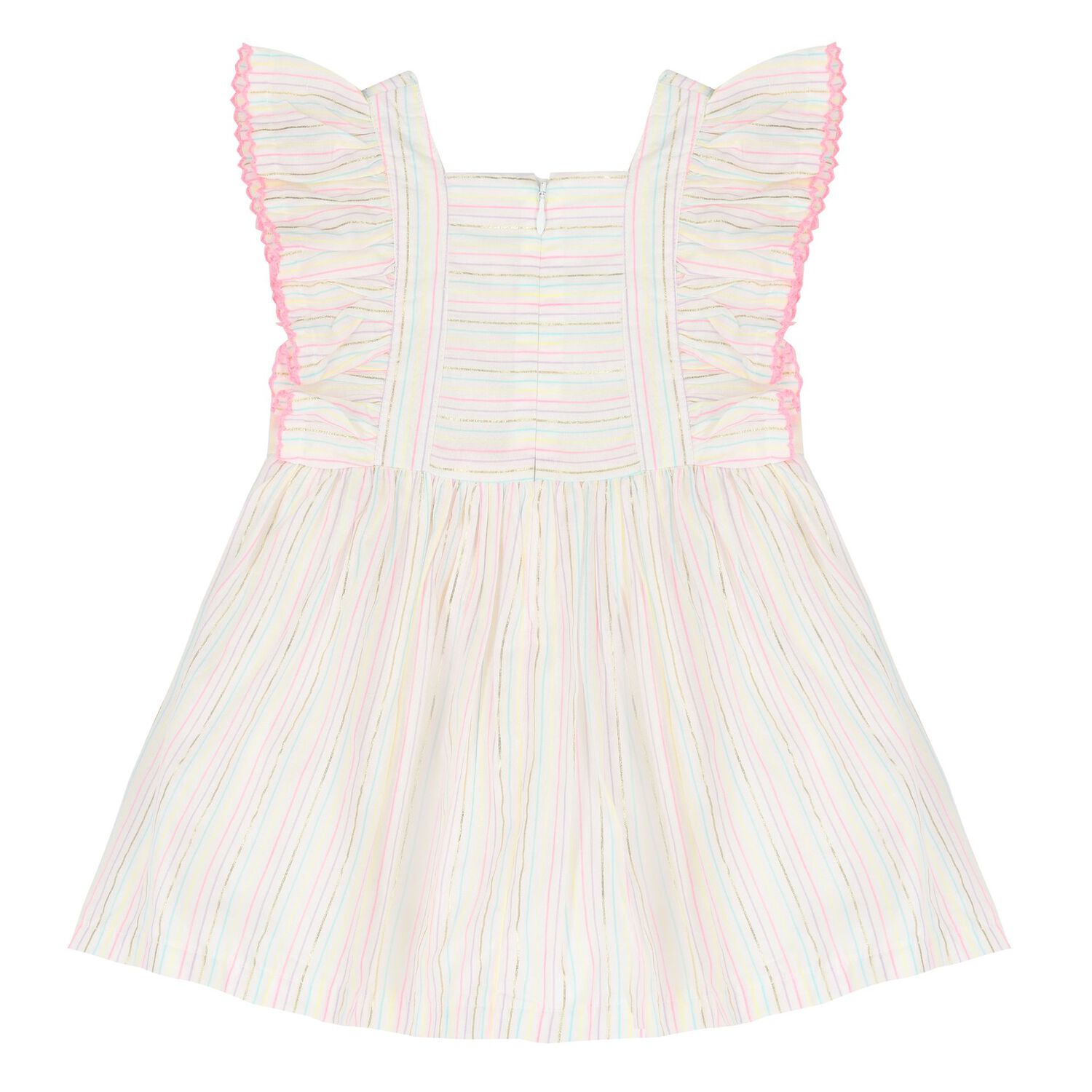 طقم فستان بنات باللون الأبيض , 1, hi-res image number null