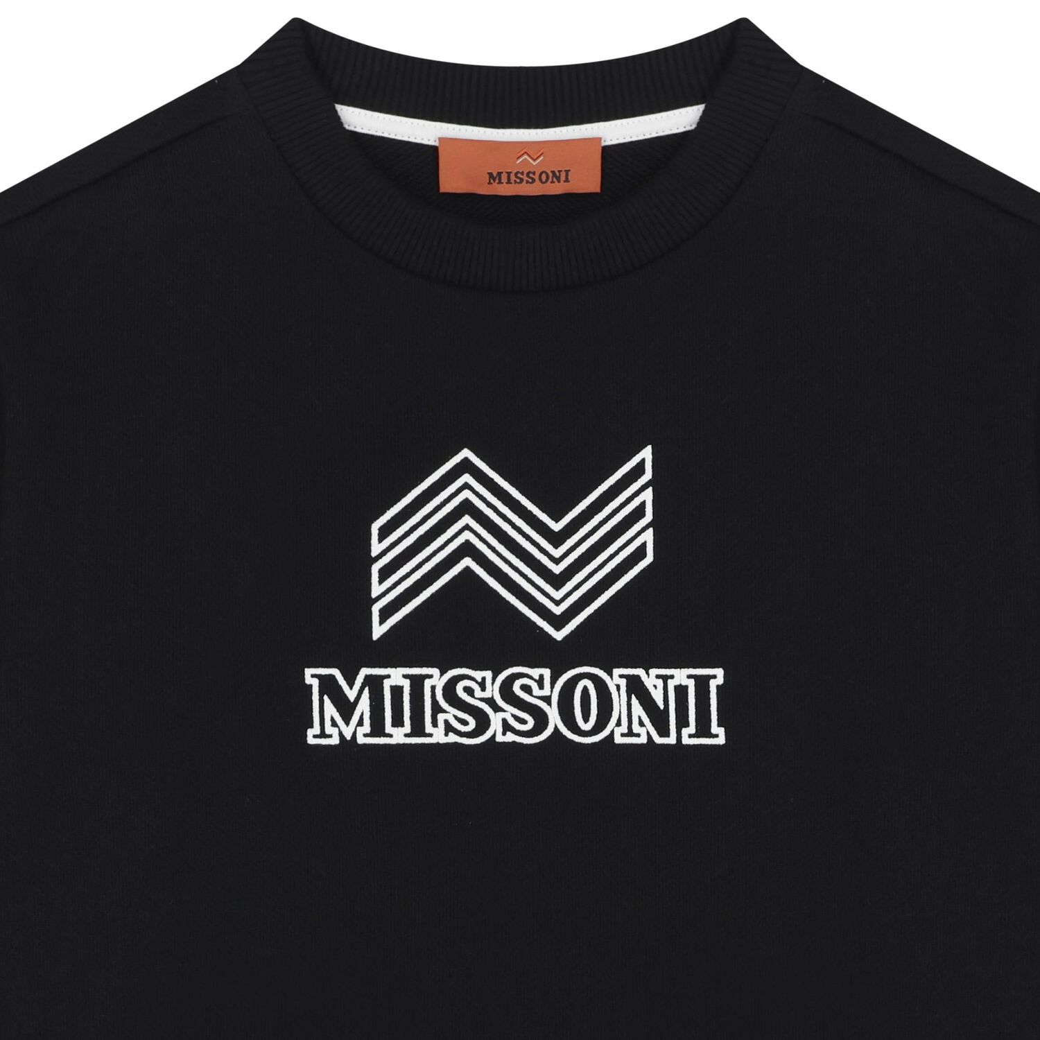 سويت شيرت أولاد بالشعار باللون الأسود, 1, hi-res