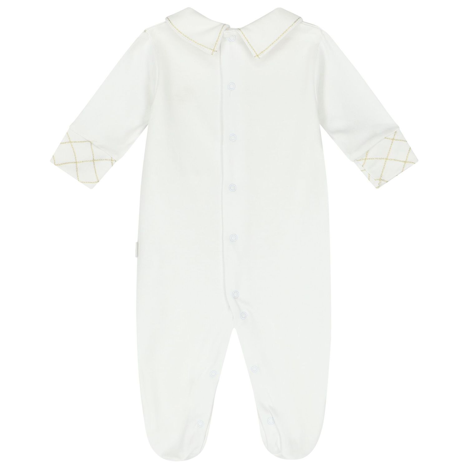 Baby Boys White & Gold Logo Babygrow Gift Set, 1, hi-res image number null