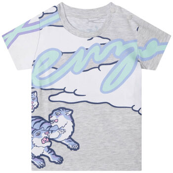Younger Boys Grey Logo T-Shirt