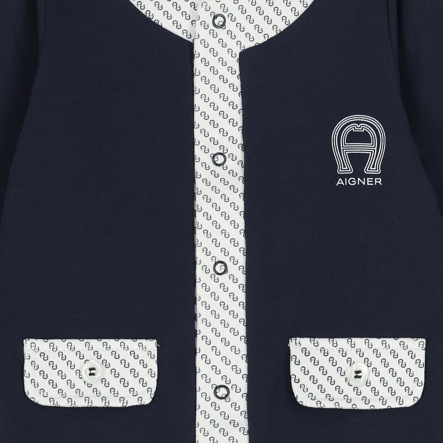 Baby Boys Navy Blue Logo Babygrow Gift Set, 2, hi-res