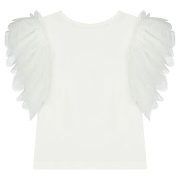 تيشيرت بنات لعيد الميلاد التاسع باللون الابيض 