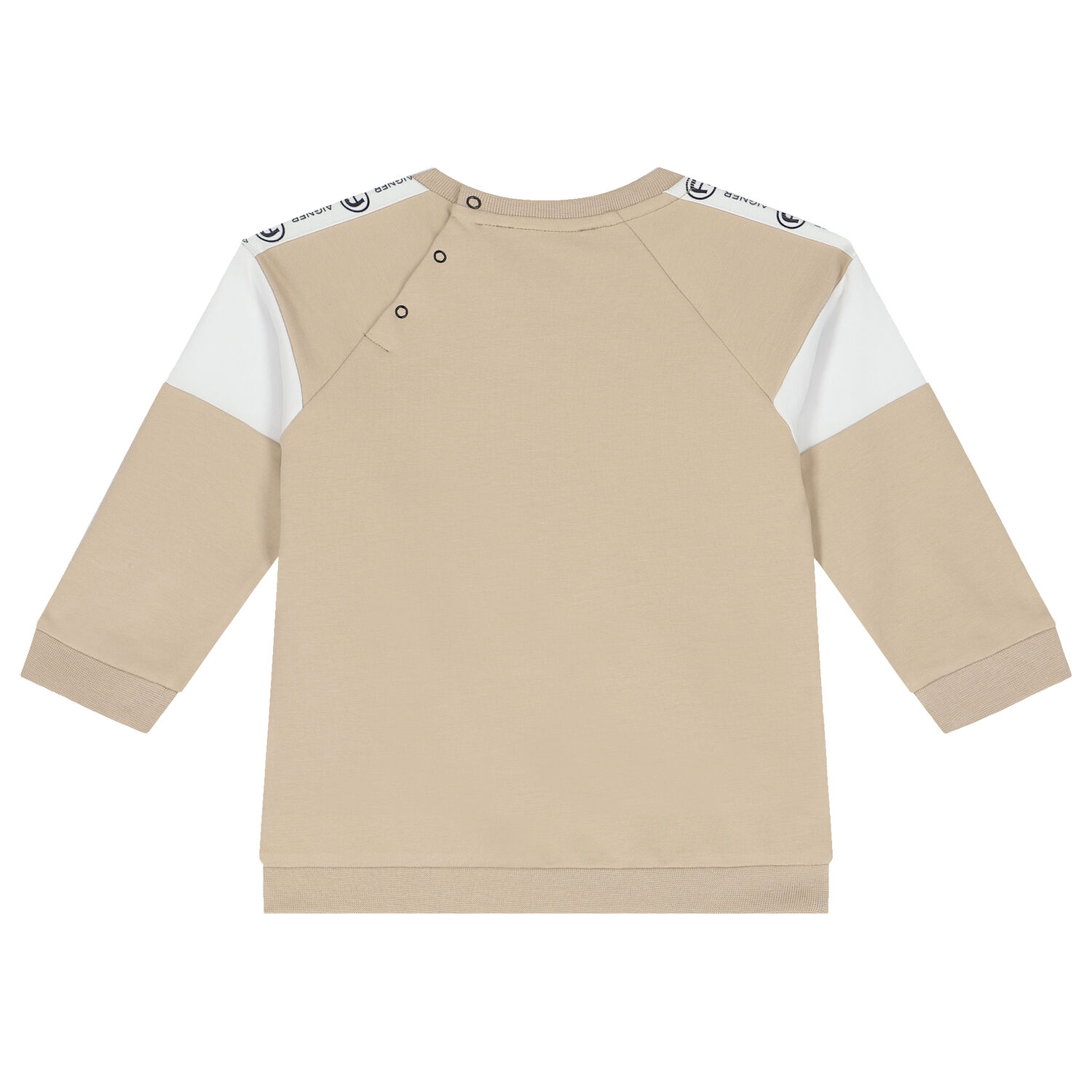 Younger Boys Beige Logo Sweatshirt, 1, hi-res