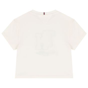 Girls Ivory Crest Logo T-Shirt