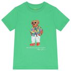 Boys Green Polo Bear T-Shirt, 1, hi-res
