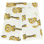 Boys Ivory Guitar Shorts, 1, hi-res