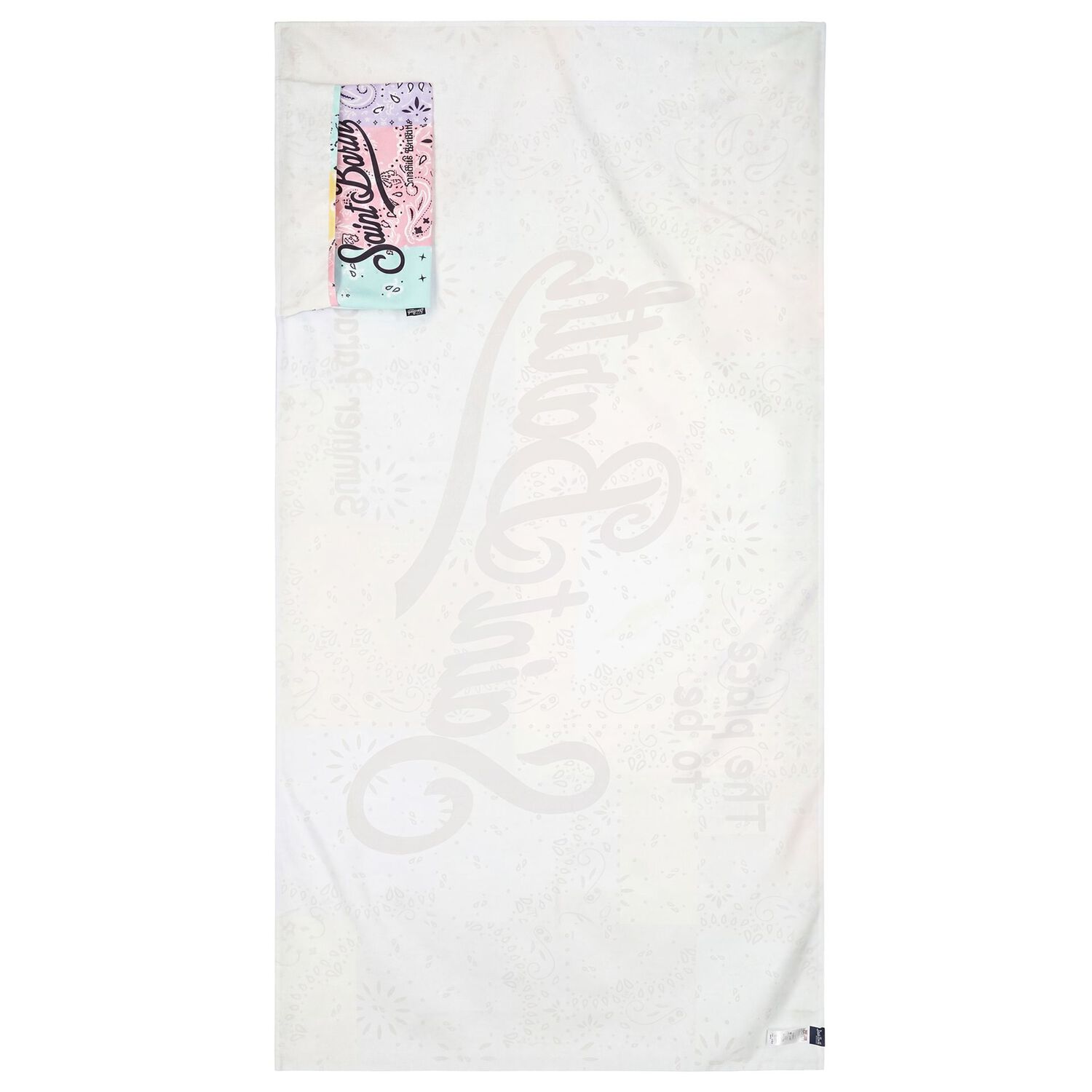 Girls Multi-Coloured Bandana Logo Beach Towel, 1, hi-res