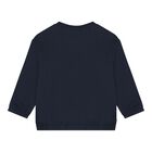 Baby Boys Navy Blue Logo Sweatshirt, 1, hi-res