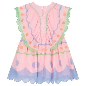 Girls Pink Chiffon Dress