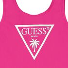 Girls Pink Logo Swimsuit, 1, hi-res