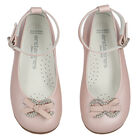 Younger Girls Pink Embellished Bow Shoes, 1, hi-res