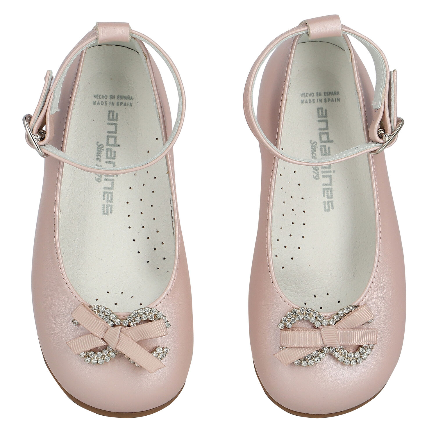 Younger Girls Pink Embellished Bow Shoes, 1, hi-res image number null