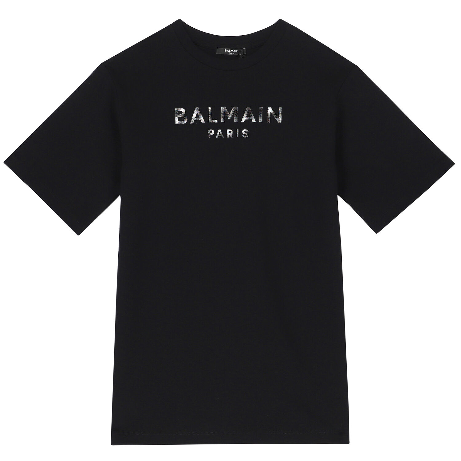 Girls Black Logo Dress, 1, hi-res