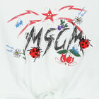 تيشيرت بالشعار باللون الأبيض للبنات, 1, hi-res