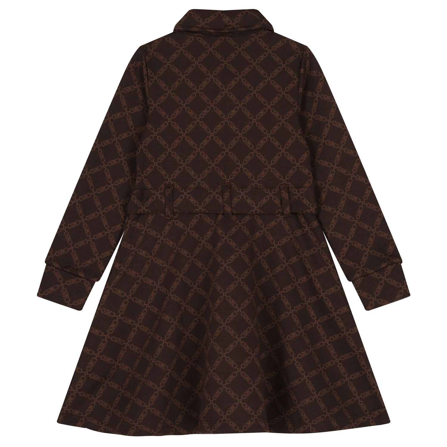 فستان بنات بالشعار باللون البنى , 1, hi-res