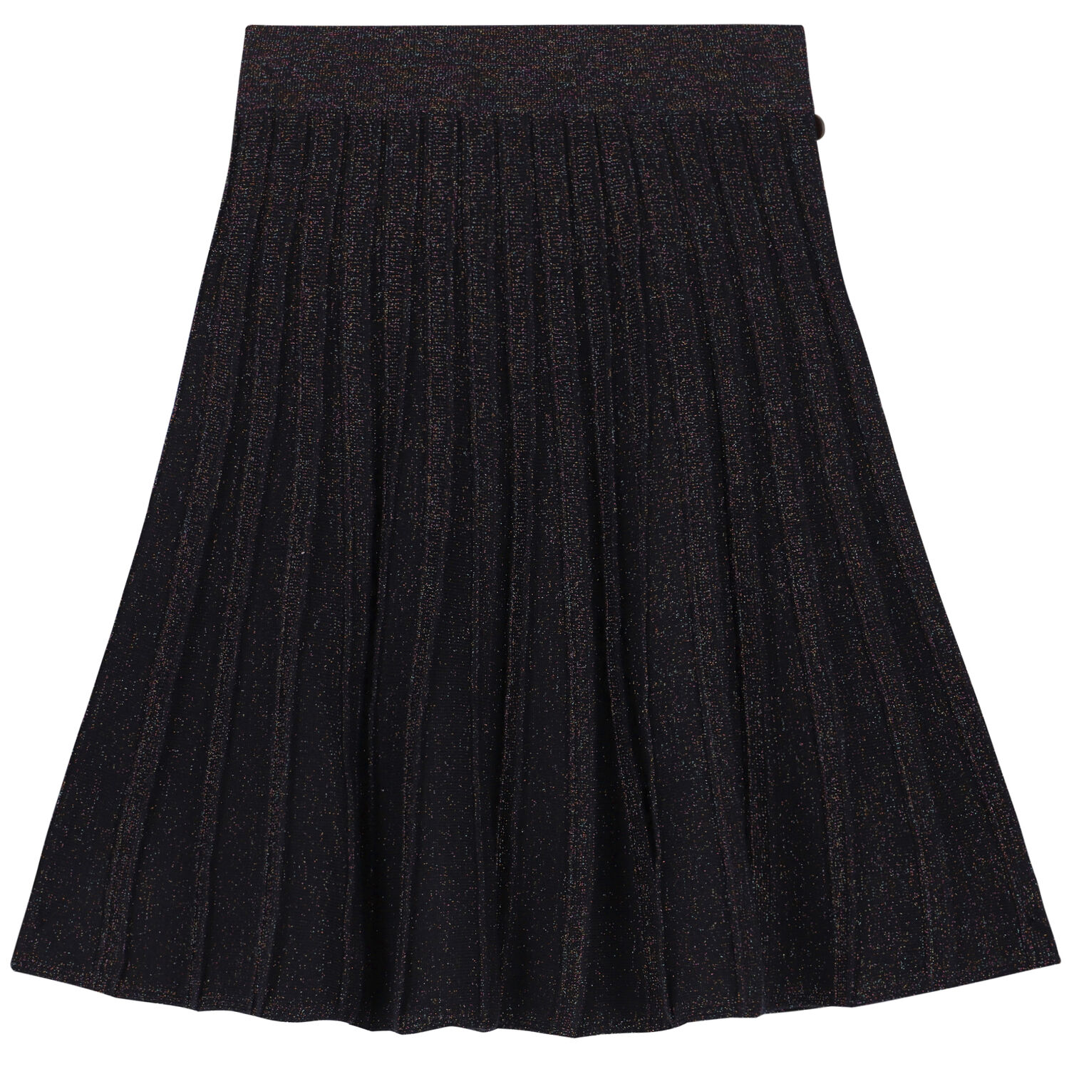 Girls Purple Pleated Glitter Skirt, 1, hi-res
