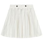 Girls Ivory Pinstripe 2 in 1 Pinafore Dress, 1, hi-res