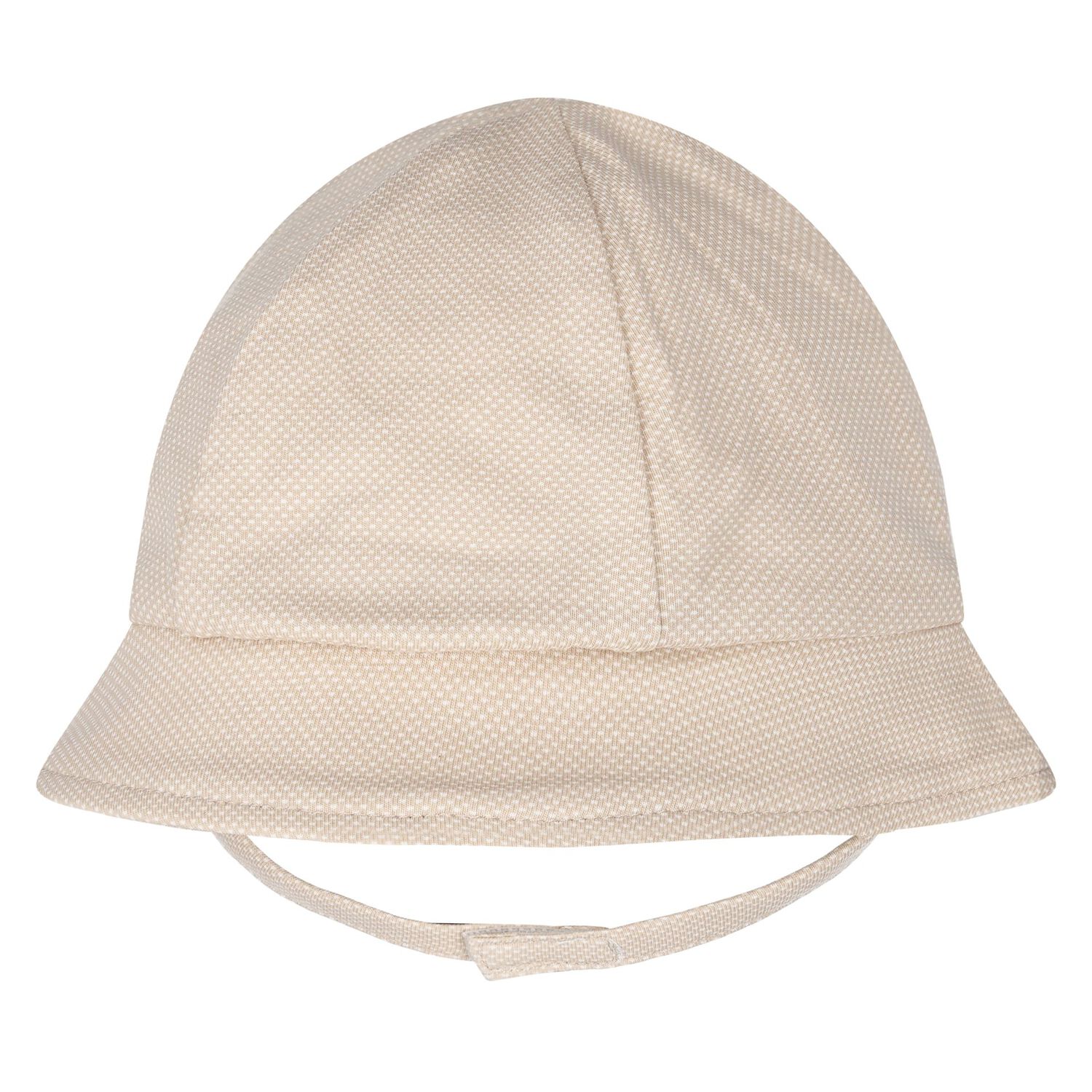 Baby Boys Beige & White Dungaree & Hat Set, 3, hi-res image number null