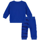 Younger Boys Blue Logo Tracksuit, 1, hi-res
