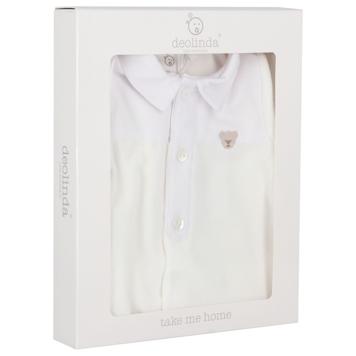 افرول اولاد بطبعه تيدى بير باللون العاجى والابيض , 2, hi-res