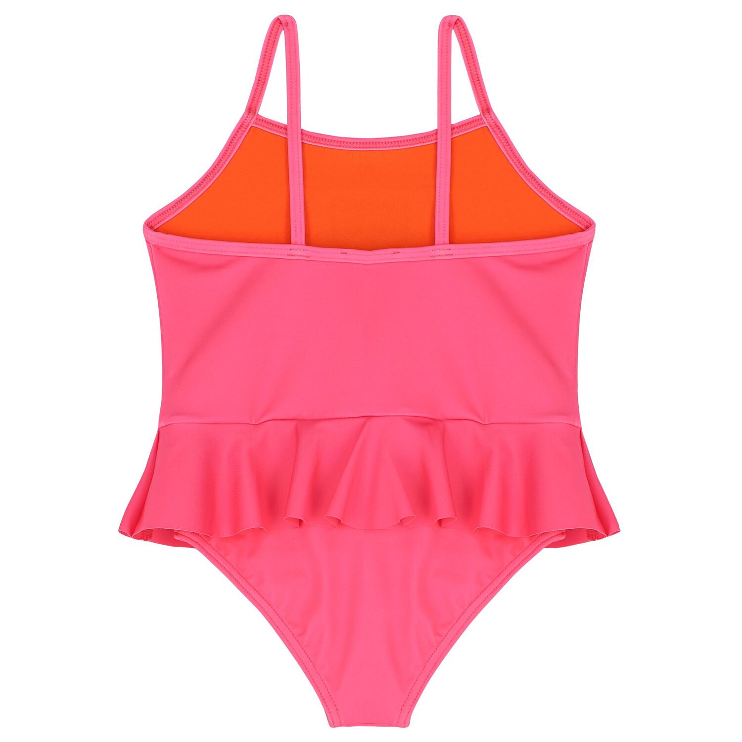 Younger Girls Pink Teddy Bear Logo Swimsuit, 1, hi-res image number null