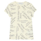Girls Beige Logo T-Shirt, 2, hi-res