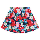 Girls Multi-Coloured Floral Skirt, 1, hi-res