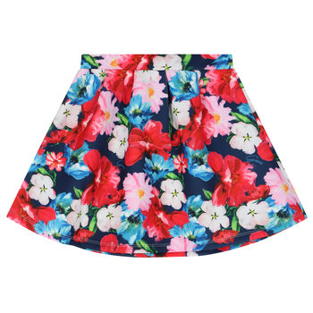 Girls Multi-Coloured Floral Skirt
