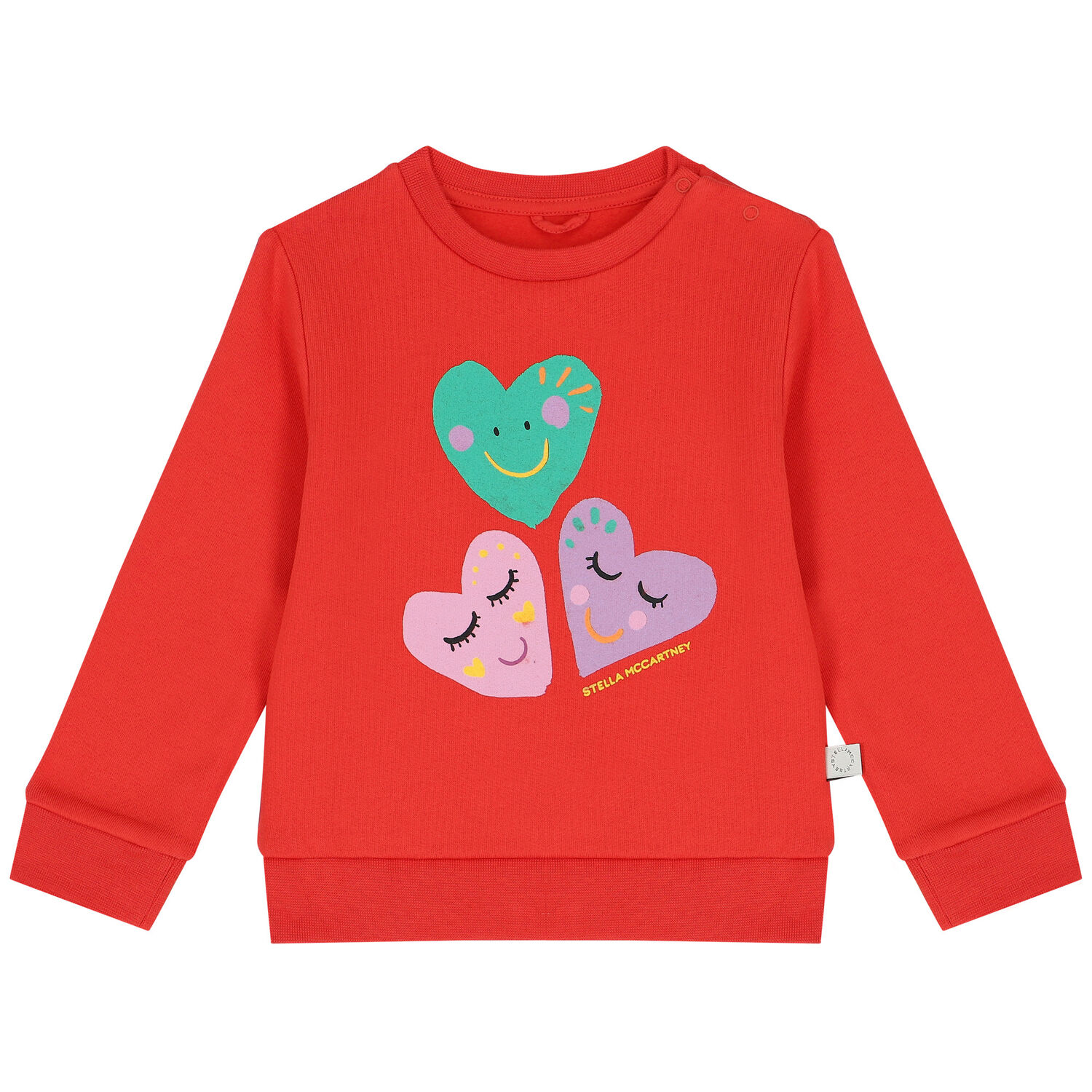 Younger Girls Red Hearts Tracksuit, 1, hi-res