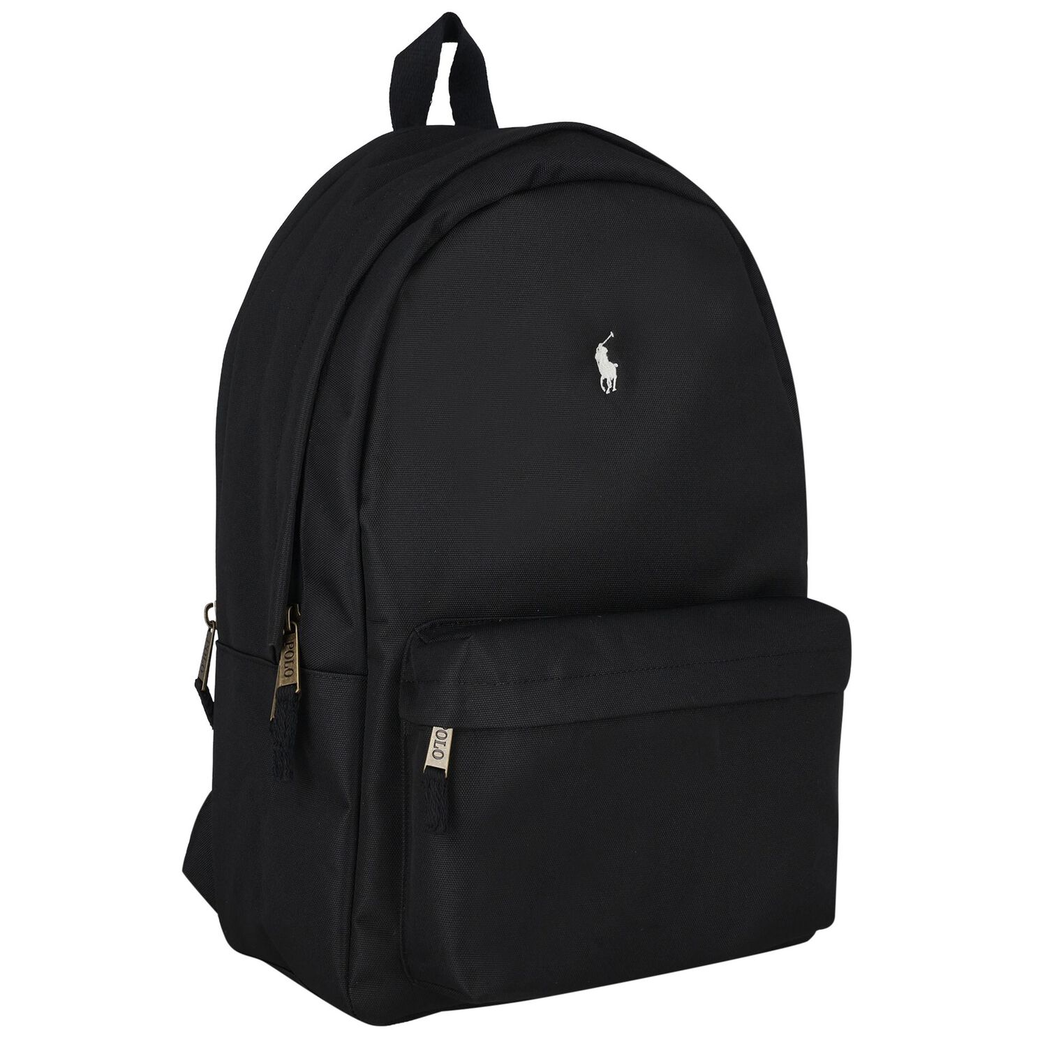 Boys Black Canvas Pony Logo Backpack ( 44cm ), 3, hi-res