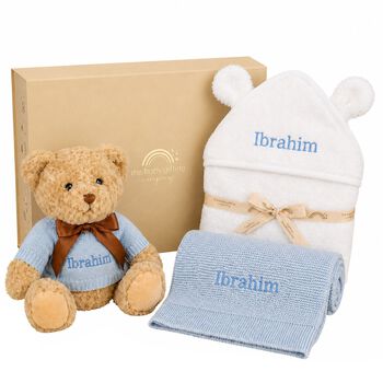 Boys Blue Welcome Little One Baby Gift Set