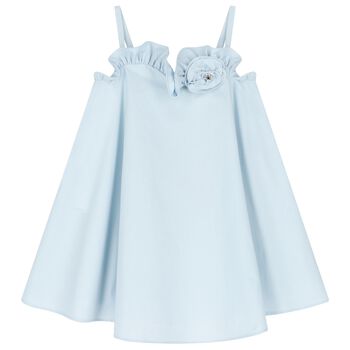 Girls Blue Flower Dress