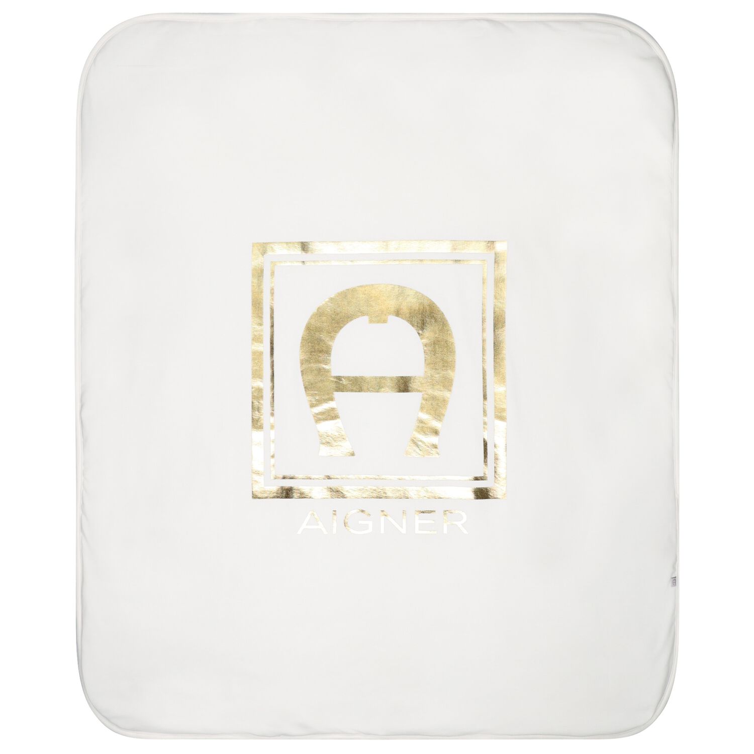 Ivory & Gold Logo Baby Blanket, 1, hi-res