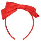 Girls Red Bow Headband, 1, hi-res