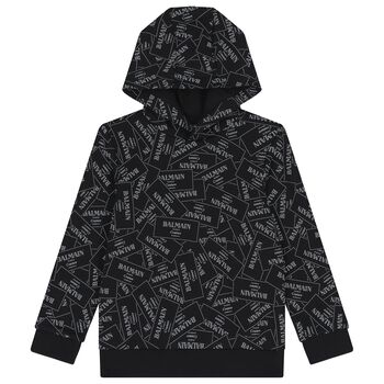 Black & White Logo Hooded Top