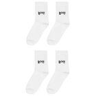 Boys White Logo Socks ( 2-Pack ), 2, hi-res