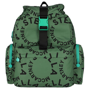 Boys Green Logo Backpack